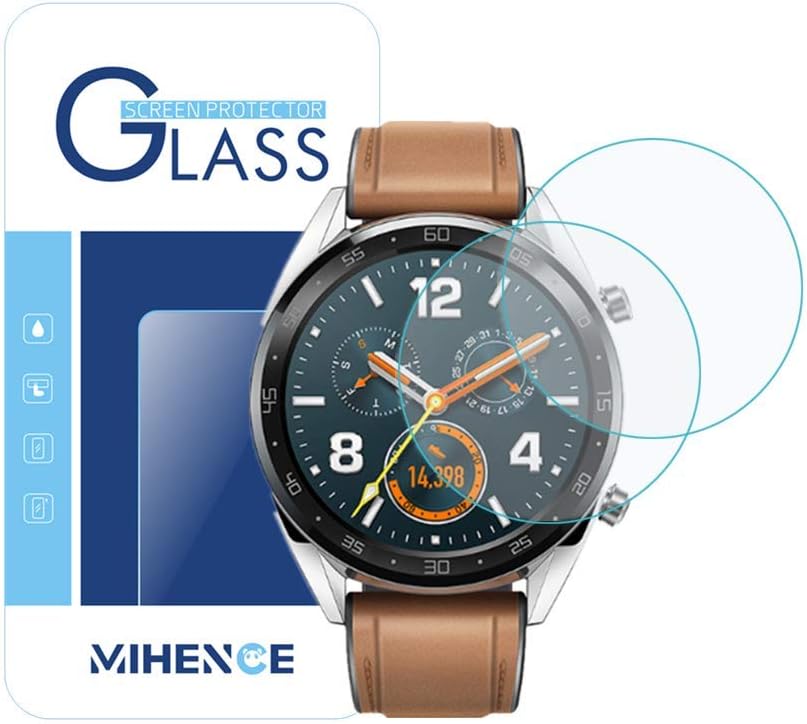 [ 2Pack ] for Huawei Watch GT Screen Protector, 2.5D Rounded Edges 9H Premium Real Tempered Glass Screen Protector for Huawei Watch GT Anti Scratch Protector