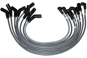 BRITPART IGNITION LEAD SET GREY COMPATIBLE WITH LAND ROVER DEFENDER 4.0L V8 & RANGE ROVER P38 V8 UP >1999, PART # DA4102