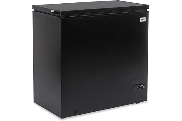 TABU 12.0 Cubic Feet Chest Freezer, Large Freestanding Deep Freezer, Black | Compact, Top Opening, 7 Level Adjustable Thermostat & Removable Basket, Space-Saving, Low Noise (Black, 12.0 Cu.Ft.)