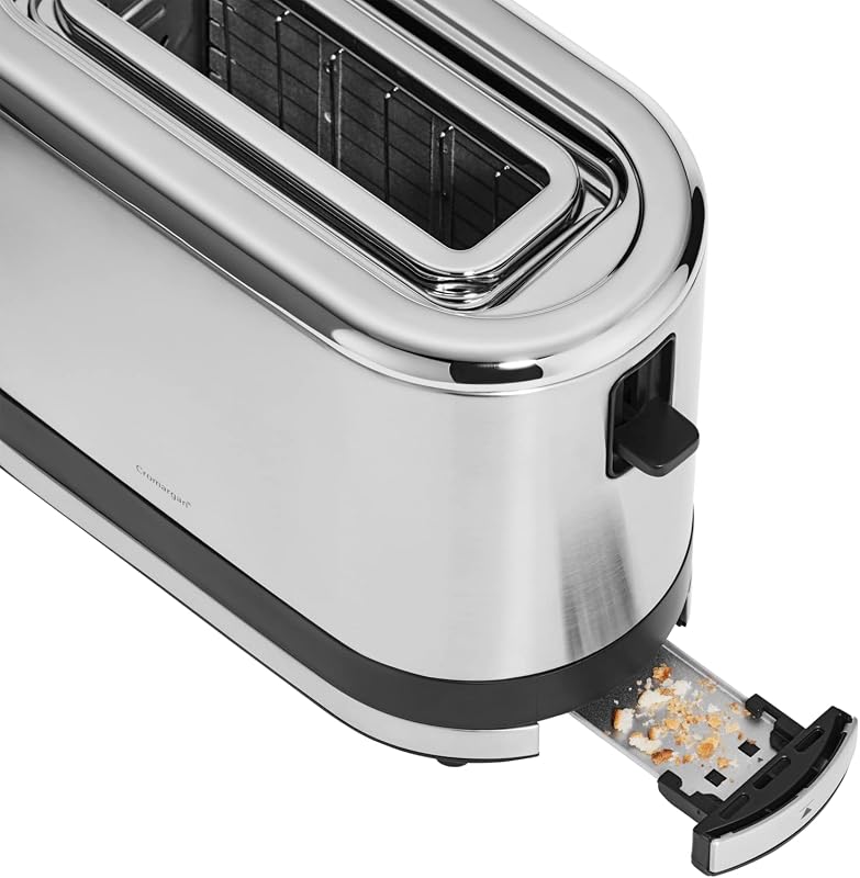 Kitchenminis - Tostadora Coup con 1 ranura, formato contacto, 600 W, 7 niveles de tostado, acero inoxidable cromargan mate