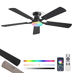 ZMISHIBO 52 Inch RGB Ceiling Fan with