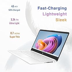 HP New 14" HD Ultral Light Thin Laptop, Quad-Core