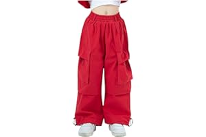 CETHRIO Cargo Pants for Girls 10-12 Summer Trendy Cute High Waisted Workout Hiking Pants Casual Baggy Quick Dry Boy Joggers