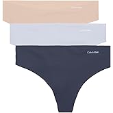 Calvin Klein Women's Invisibles Seamless Thong Panties, 3 Pack