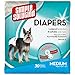 Simple Solution Disposable Dog Diapers for Female Dogs | Super Absorbent Leak-Proof Fit | Medium | 30 Count