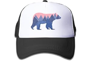 OCEAN BLUE YUYERI Waldeal Boys and Girls 3-8 Year Old Bear Mountain Youth Toddler Mesh Hats Baseball Trucker Cap
