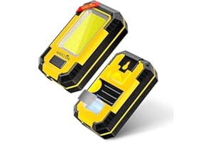 WARSUN Rechargeable Work Light LED Magnetic Mechanic Light Portable Worklight for Camping Car Repairing 1200 High Lumens Bright Yellow Thanksgiving Light Tools Mens Gifts