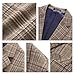 Mens 3-Piece Suit Plaid Modern Fit Single Breasted Smart Formal Wedding Suits