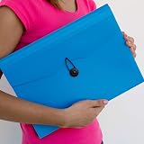 D.RECT Expandable A4 Document Organiser with 12 Compartments Blue view 2