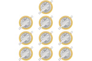 EEMB Tabbed CR2025 3V Lithium Battery with Solder Tabs 10-Pack CR 2025 Coin Cell Batteries -Replacement for Gameboy Advance(GBA)/ Gameboy Color(GBC) Cartridge Save Battery