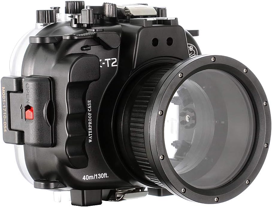 130FT Waterproof Underwater Diving Housing Case For Fujifilm Fuji X-T2 16-50mm/18-55mm Camera