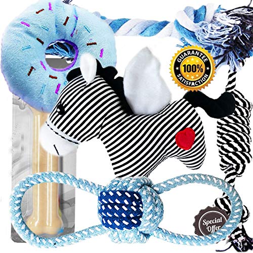 BUIBIIU Dog Toys Bundle, Dog Teehting Toys Puppy Chew Toys Small Dog Toys Puppy Chew Toys Doggie Best Teething Toys 6 pcs