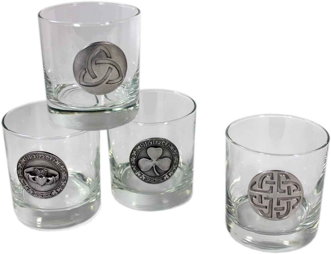 Irish Wedding Gift Celtic Whiskey Glasses Pewter Celtic