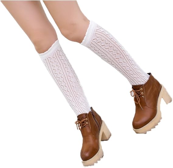 Amazon ショア可愛い ハイソックス レディース オーバーニー ニーハイ ロング ソックス 秋冬 綿 フットカバー あったか 靴下 厚手 無地 ルームウェア 黄色 フットカバー パンプスソックス 通販