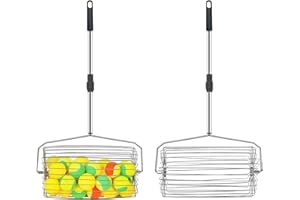 Voodans Protable Tennis Ball Picker Retractable Metal Tennis Ball Retriever Multifunction Ball Collector