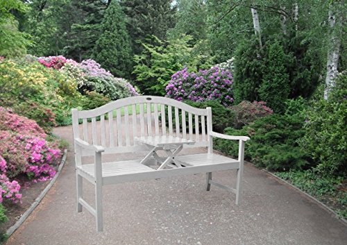 Utah Gartenbank 3-Sitzer mit ausklappbaren Tisch aus Akazienholz – Bild 3