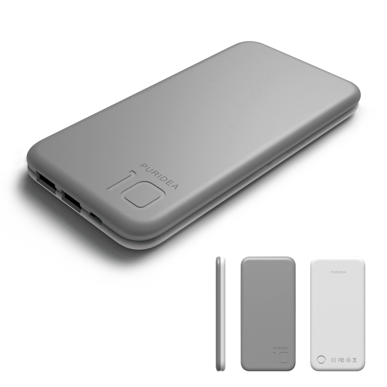 mAh Cargador portátil Puridea Salida A Doble USB Batería Externa Batería as