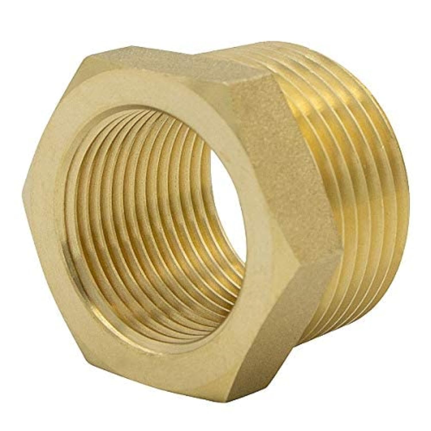 VARIOSAN Reducer 15037, 1 inch x 3/4 inch male thread, brass, suitable for drinking water.