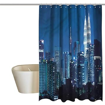 Amazon Com Denruny Shower Curtains African Print Cityscape Kuala