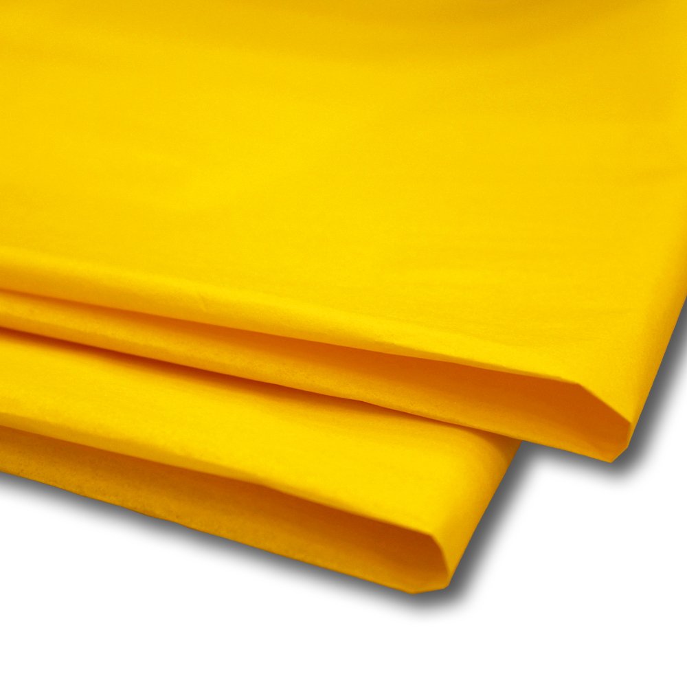 25 x Bright Yellow Tissue Paper / Gift Wrap / Wrapping Paper Sheets (20