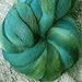 Wool Roving Hand Dyed. Super Soft BFL Combed Top Pre-Drafted for Easy Hand Spinning. Artisanal Craft Fiber ideal for Felting, Weaving, Wall Hangings and Embellishments. 1 Ounce. Myrtle Green