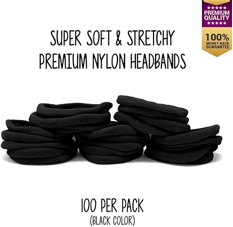 black nylon headbands