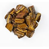 Nvzi Raw Tiger Eye Stone, Crystals and Healing Stones, Bulk Crystals, Rocks for Tumbling, Raw Crystals Bulk, Amathesis Crystal, Calcite Crystal for Decoration, Wicca, Reiki, Chakra and Energy(1LB)