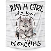 Wolf Blanket Gifts - Wolf Gifts for Girls - Soft Plush Throw for Kids Adults Teen - 40"x50" Animal Throws for Sofa