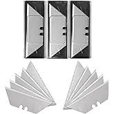 30 Pack Utility Knife Blades, SK5 Steel Heavy Duty Box Cutter Replacement Blades with Plastic Case，Standard Size Razor Blades