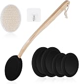 URAQT Back Cream Applicator 7 Pack Long Wooden Handle with Pads Bath Brush view 7