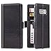 iPulse Journal for Galaxy Note 8 Genuine Leather Case Handmade Flip Wallet Case for Samsung Gallaxy Note 8 - Black