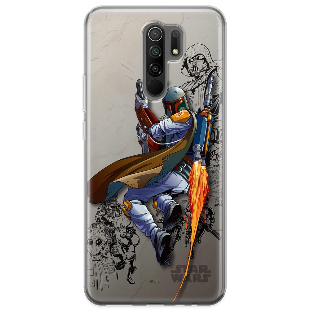 ERT GROUP mobile phone case for Xiaomi REDMI 9 original and officially Licensed Star Wars pattern Boba Fett 003 optimally adapted to the shape of the mobile phone, case made of TPU