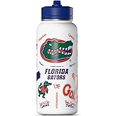 Hydrapeak Officially Licensed Florida Gators 32 oz Active Water Bottle with Straw Lid Reusable Stainless Steel Double Wall Insulated Sports Gift