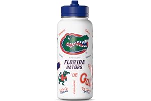 Hydrapeak Officially Licensed Florida Gators 32 oz Active Water Bottle with Straw Lid Reusable Stainless Steel Double Wall Insulated Sports Gift