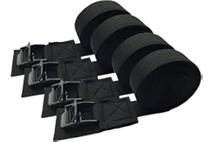 MOOCY Lashing Straps with Buckles,Adjustable Kayak Tie Down Straps Padded Cam Buckle Cargo Strap,Roof Rack Cinch Strap for Ca