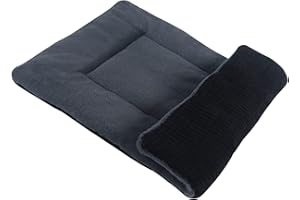 Vetasac Reversible Dog Bed Mat with Plush and Corn Velvet,Soft Warm Pet Cushion, Dual Purpose Washable Sleeping Mattress Bed for Small Medium Large Dog and Cat XB004 (24"x18", Dark Grey)