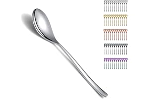 Kyraton 12 Pieces 20.3cm Stainless Steel Dinner Spoons, Set of 12 Heavy Duty Durable Spoons, Dishwasher Safe