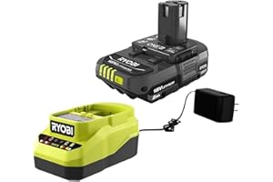 Ryobi One+ 18v Lithium Ion 2.0ah Battery and Charger Kit, Extreme Weather Performance Fast Charging Under 1 hour