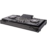 Headliner Pitch Black Low Profile Flight Case with Wheels Compatible with AlphaTheta XDJ-AZ All-in-One DJ System; Custom Fit All-Black DJ Controller Case, Rugged Design - Ideal for DJs On the Road