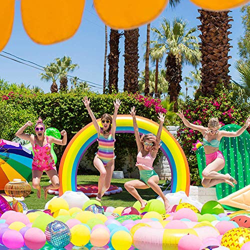 Ynredee Giant Inflatable Rainbow Arch Sprinkler,Inflatable Water Sprinkler Rainbow Outdoor Summer Water Spray Cool Play Fun Toy for Child Adult 78.74" (Rainbow)