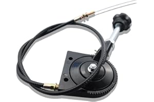 40" Excavator Throttle Control Cable, Universal Manual Flexible Throttle Wire with Black Knob, Bendable Engine Motor Control 