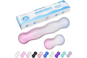 ABRONDA Gel Wrist Rest for Keyboard and Mouse, Wrist Rest for Keyboard, Mouse Wrist Support, Pain Relief, Cool Touch, Non-Skid, Keyboard and Mouse Wrist pad Set