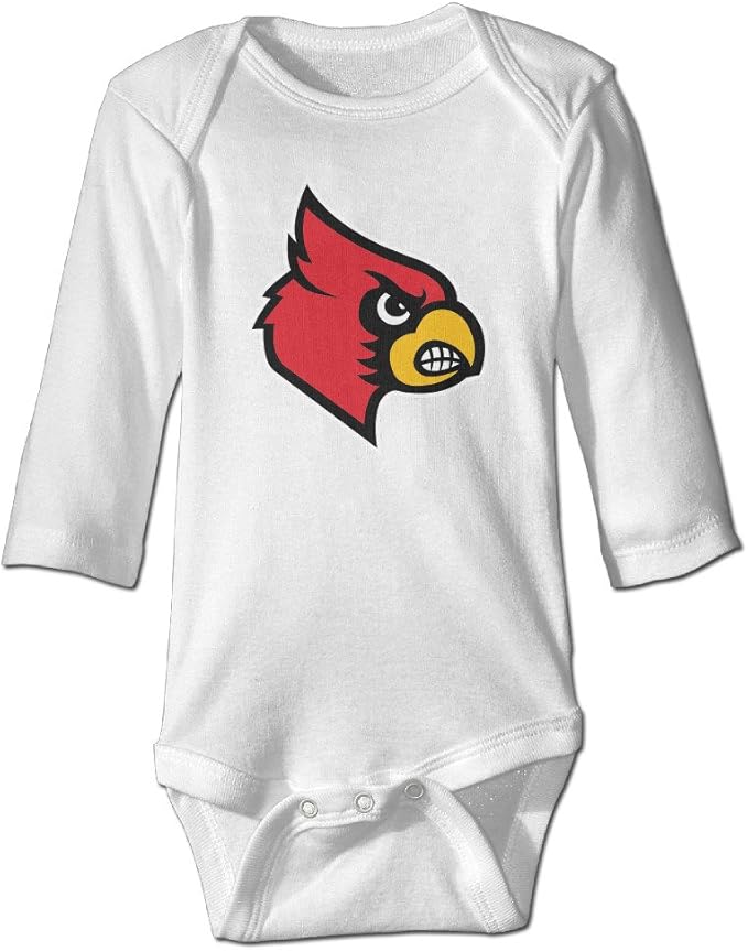 Louisville Cardinals Sideline Logo Cute Baby Onesie Cotton