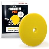 MENZERNA 6 Inch Polishing Pad I Medium Cut for Medium Fine Polishing | Body Repair &amp; Detailing Pads I Safety Edge &amp; Velcro Attachment I Washable &amp; Long Lasting I With Hole for Anti Heat Build-Up