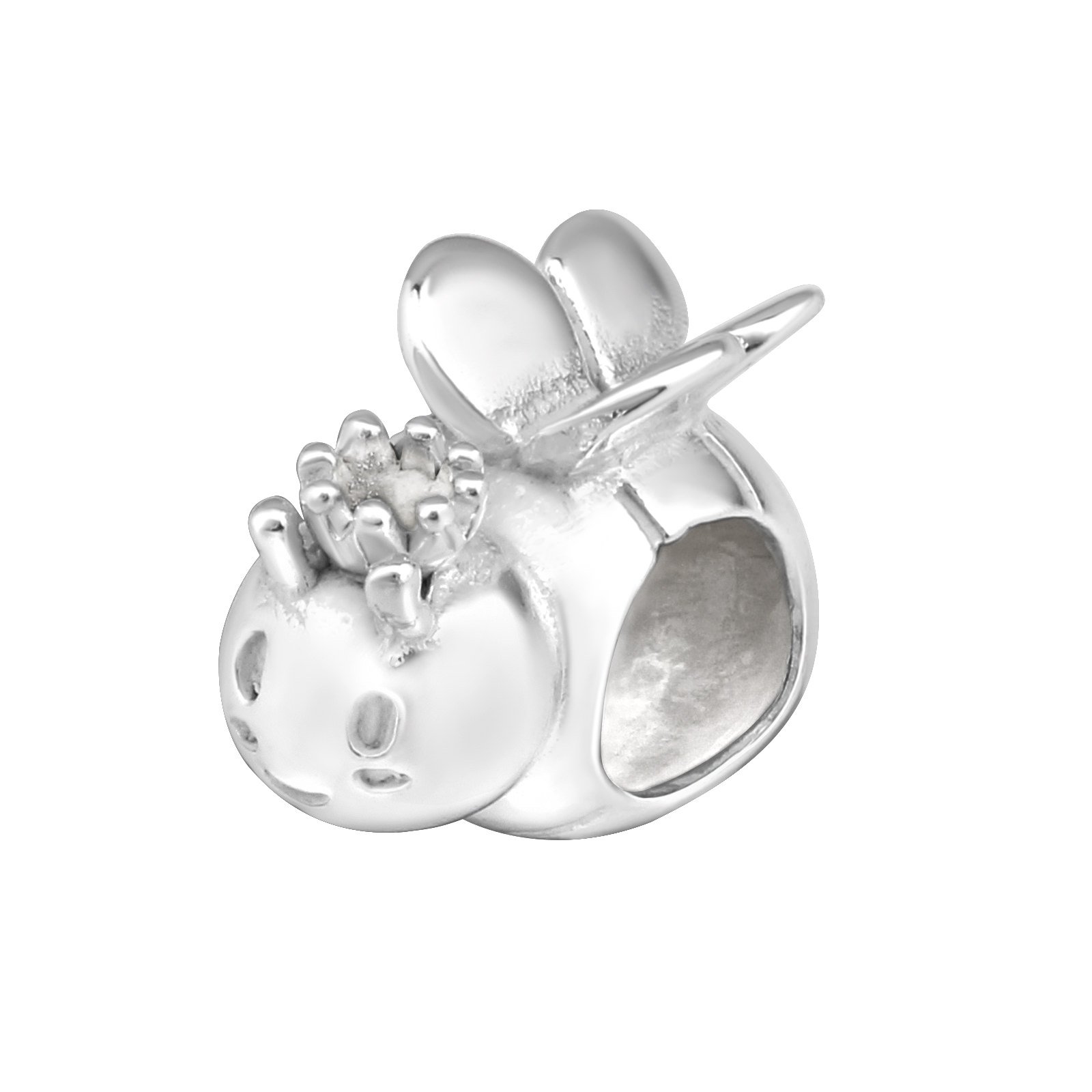 The Rose & Silver Company Women 925 Sterling Silver Bee Bead Charm