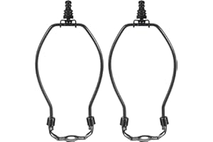 PATIKIL 6.5 Inch Lamp Harp Kit with 1" Tall Iron Finial, 2 Set Heavy Duty Bracket with Standard Saddle & Finial Detachable Sh
