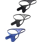 ChaoGii Sexy Mens Thong Underwear Low Rise G String T-Back Thongs Bulge Pouch Lingerie