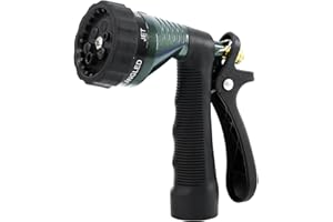 RESTMO Garden Hose Spray Nozzle, Water Hose Nozzle Heavy Duty, High Pressure Hand Sprayer with 6 Adjustable Watering Patterns