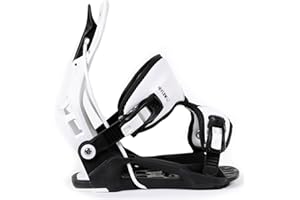2024 Flow Alpha Snowboard Bindings White Men's - Rear Entry