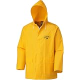 Galeton 7960-S-YW Repel Rainwear - Giacca antipioggia in PVC/poliestere, 0,35 mm, con cappuccio staccabile, in vinile, piccolo, giallo